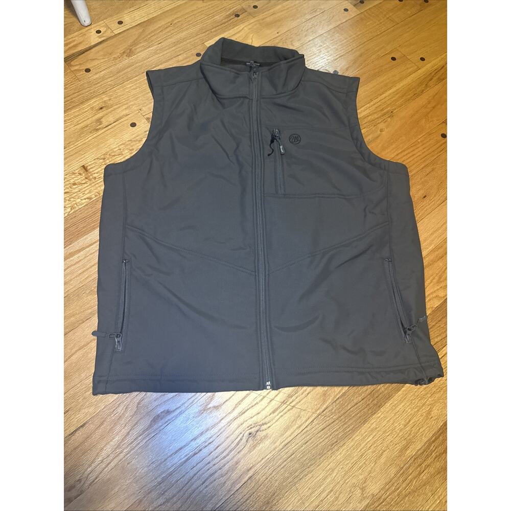 Wrangler Men's Black Softshell Vest Full Zip Casual Outdoor Hiking Golfing